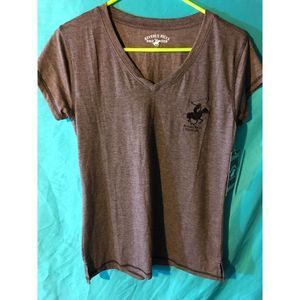 Beverly Hills Polo Club Women's V-Neck Shirt Sz M